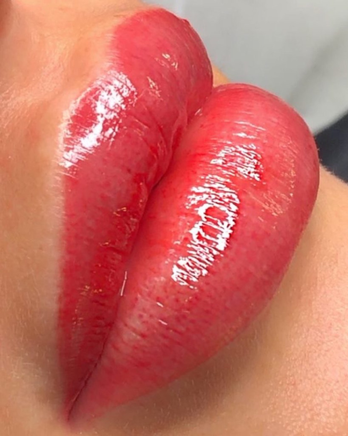 Aquarell Lips Permanent Make-Up Detailaufnahme
